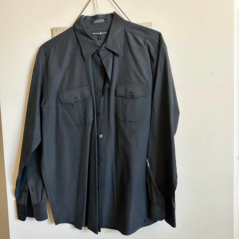 Beverly Hills Polo Club black button down Size XL